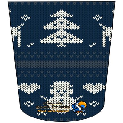 Amputee Sock "Knitted Look Blue Sock Tree V1"
