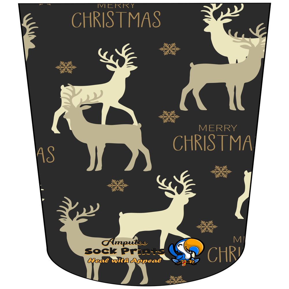 Amputee Sock"Reindeer Wallpaper V1"
