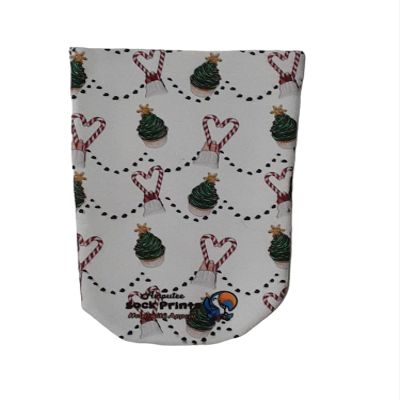 Amputee Sock "Christmas Candy Cane Hearts"