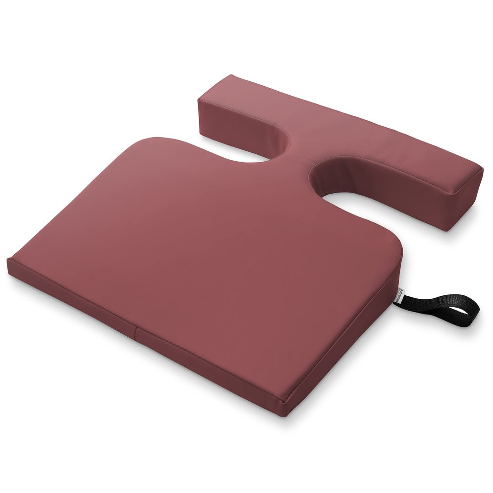 Saloniture Women's Comfort Cushion - Massage Table Wedge Bolster Pillow, Burgundy