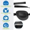 RIKEYO 2 Pcs Eye Patches for Adults and Kids,3D Adjustable Eyepatch for Right or Left Eye,One Eye Cover for Lazy Eye,Pirate Costume(Black) view 2