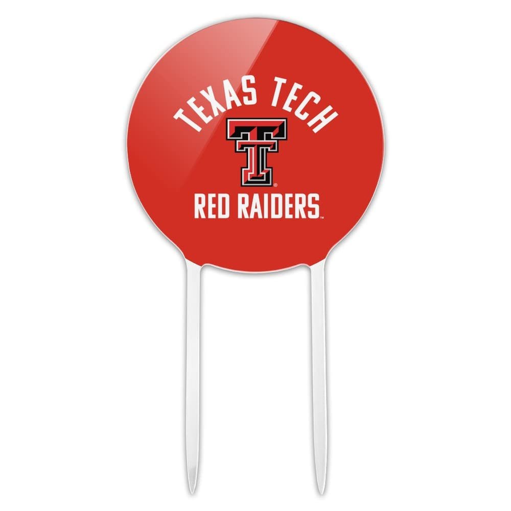 Acrylic Texas Tech University Official Logo Cake Topper Party Decoration for Wedding Anniversary Birthday Graduation