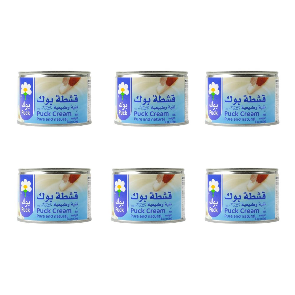 Puck Pure and Natural Cream, Fresh N Creamy, Great for Savory and Sweet Dishes, 6oz (Pack of 6)