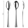 Mini Dessert Spoons - Bulk Pack of 200 Mini Silver Disposable Spoons - 4 Inch Plastic - Bpa Free - Food Safe view 2