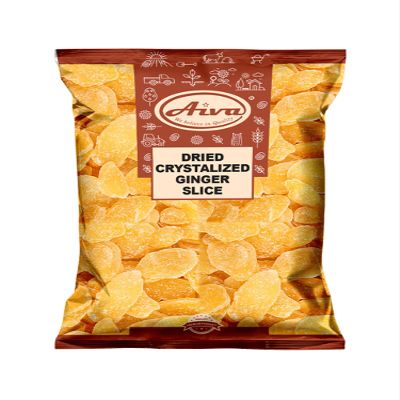Aiva Dried Crystallized Ginger Slices - 5 LB, Crystalized Ginger Pieces, Candied Ginger Slice for Baking & Digestive Support