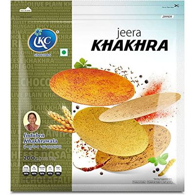 Pack Of 4 - Induben Khakharawala Jeera Khakhara -200 Gm (7.05 Oz)