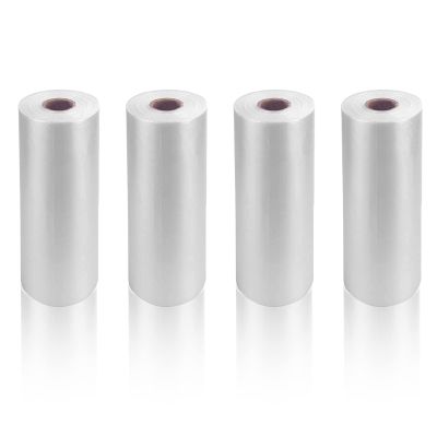 9527 Product 12" x 16" Clear Plastic Produce Bag, Food Storage Bag on a Roll, 350 Bags One Roll (4 Rolls), Freeze/Heat Clear Bag for Bread, Meat, Vegetables, Fruits