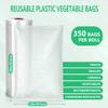 9527 Product 12" x 16" Clear Plastic Produce Bag, Food Storage Bag on a Roll, 350 Bags One Roll (4 Rolls), Freeze/Heat Clear Bag for Bread, Meat, Vegetables, Fruits view 2