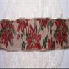 3 Yards 2.5" Burlap Style Wired (SIAb) Ribbon with Red Poinsettias Accented in Gold. Classic Holiday Decor Bow BTY Wedding Gift Wrapping view 1