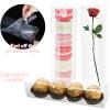 DEAYOU 50 PCS Clear Favor Boxes, Small Transparent Candy Gift Box, Plastic Rectangle Chocolate Packaging Box with Insert for Truffle, Mini Macaron, Wedding, Party, Gift Wrapping, 6.2" x 1.4" x 1.3" view 4