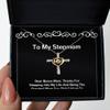 Useful Stepmom Cross Dancing Necklace, Dear Mom, Thanks for Stepping Into My Life and Being, Useful Gifts for Mom view 1
