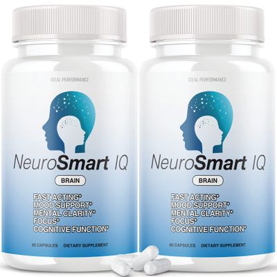 (2 Pack) Neuro Smart IQ Brain Pills Neurosmart Mind Energy Plus Neurosmartiq (120 Capsules)
