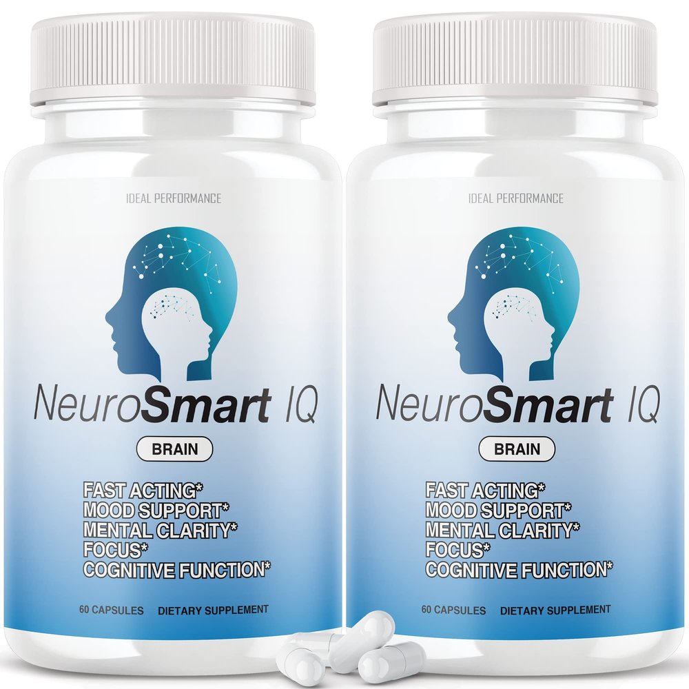 (2 Pack) Neuro Smart IQ Brain Pills Neurosmart Mind Energy Plus Neurosmartiq (120 Capsules)