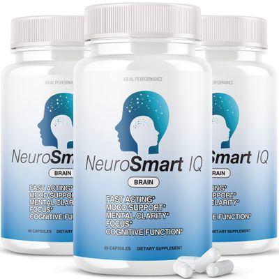 (3 Pack) Neuro Smart IQ Brain Pills Neurosmart Mind Energy Plus Neurosmartiq (180 Capsules)