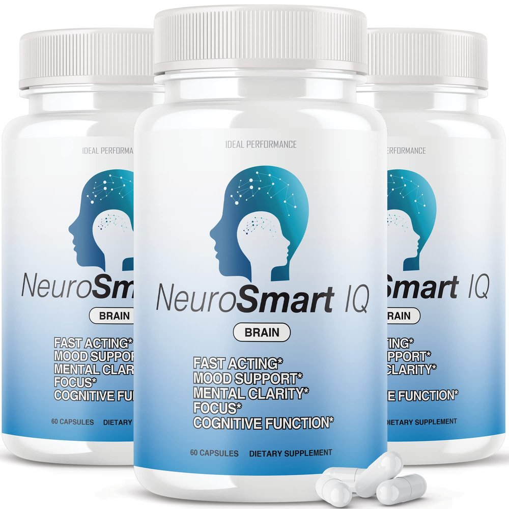 (3 Pack) Neuro Smart IQ Brain Pills Neurosmart Mind Energy Plus Neurosmartiq (180 Capsules)