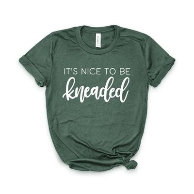 Message Therapy Shirt, Massage Therapist, Massage Gift, Its Nice to Be Kneaded, Therapist Shirt, Softstyle Unisex Tee