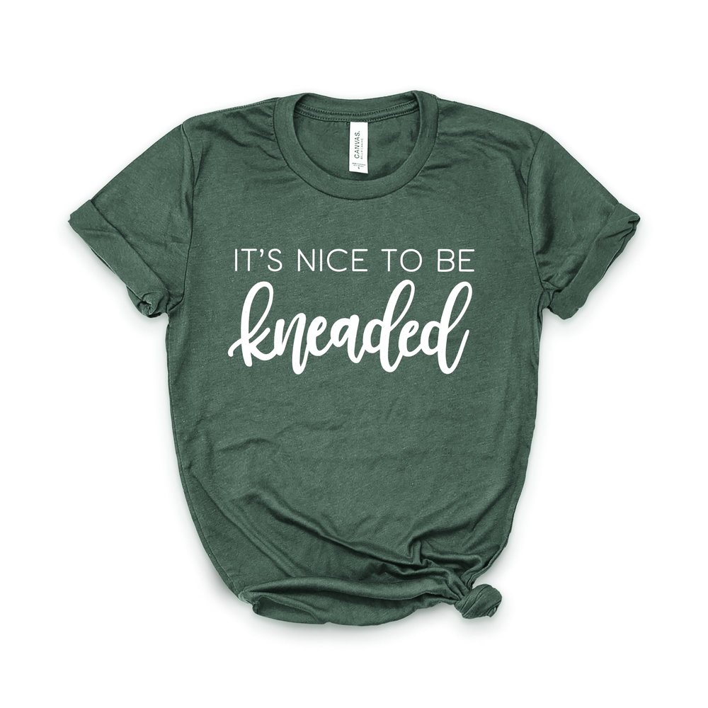 Message Therapy Shirt, Massage Therapist, Massage Gift, Its Nice to Be Kneaded, Therapist Shirt, Softstyle Unisex Tee