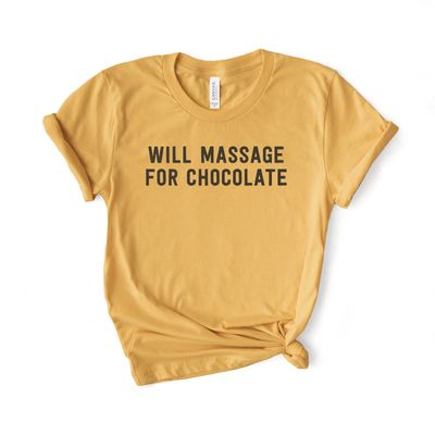 Dream Lume Massage Therapist Gift Shirt, Will Massage for Chocolate Shirt, Muscle Whisperer, Therapy Gift, Softstyle Unisex Tee