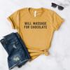 Dream Lume Massage Therapist Gift Shirt, Will Massage for Chocolate Shirt, Muscle Whisperer, Therapy Gift, Softstyle Unisex Tee view 2