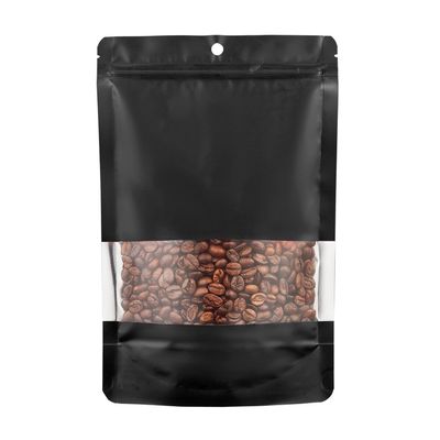 BAAGGNAA 110 Pack Stand up Matte Metallic Storage Bags with Clear Front Window Heat-Sealable Resealable Solid Color Pouches for Food Storage Containers Organizer(Black,5.9 * 8.6 inch,Pack of 110)