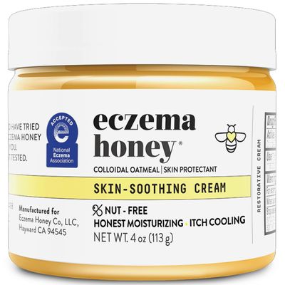 ECZEMA HONEY Nut-Free Original Skin-Soothing Cream - Honey Lotion For Dry & Sensitive Skin - Natural Eczema Cream for Adults & Kids - Itchy Relief Cream for Eczema, Psoriasis, Dermatitis & More (4 Oz)