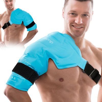 Comfytemp Shoulder Ice Pack Rotator Cuff Cold Therapy Wrap, FSA Eligible HSA Wearable, Gel Packs for Injuries Reusable Hot Cold Compress Shoulder Brace for Pain Relief, Men Women Recovery Item (Large)