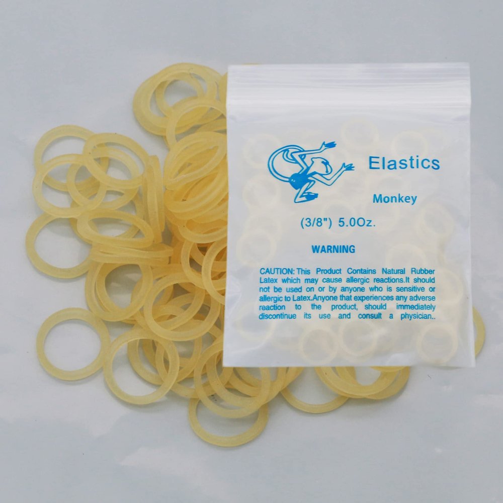 10 Bag/1000Pcs Various Sizes Orthodontic Rubber Bands Orthodontic Elastic Orthodontic Supply (3/8" 5.0 OZ)