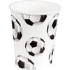 Boland 62521 - Football Party Cups - Pack of 10 - 210ml - Eco-Friendly Party Tableware - 100% Paper - Birthday view 1