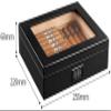 HongLianRiven Cigar Box Humidor Cigar Box Set Carbon Fiber Front Digital Hygrometer and Humidifier Cedar Wood Lining Suitable for Beginner Men (Color: Black) (Color : Black) view 3