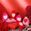 24 Pcs Valentine Heart Burlap Bags 4 x 5. 5 Inches Drawstring Linen Present Pouch Mini Wedding Favor Bags with Drawstring for Wedding Bridal Shower Valentine Gift view 2