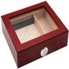 HongLianRiven Cigar Box Humidor Cigar Humidifier Travel Cedar Tabletop Cigar Humidifier with Thermometer and Humidifier for Cigar Lovers (Color : Brown) view 2