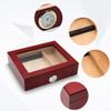 HongLianRiven Cigar Box Humidor Cigar Humidifier Travel Cedar Tabletop Cigar Humidifier with Thermometer and Humidifier for Cigar Lovers (Color : Brown) view 4