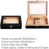 HongLianRiven Cigar Box Humidor Cedar Wood Cigar Humidor, Desktop Cigar Display Box with Display Window (Color : Black) view 4