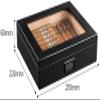 HongLianRiven Cigar Box Humidor Cigars Cigar Humidor, Cigar Humidifier with Front Hygrometer and Humidifier (Color : Black) view 2