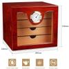 HongLianRiven Cigar Box Humidor Cigar Cabinet Humidifier with Hygrometer Cedar Wood Lining and 4-Layer Drawer, Decent Cigar Box Set (Color : Red) view 2
