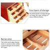 HongLianRiven Cigar Box Humidor Cigar Cabinet Humidifier with Hygrometer Cedar Wood Lining and 4-Layer Drawer, Decent Cigar Box Set (Color : Red) view 3