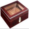 HongLianRiven Cigar Box Humidor Tabletop Cigar Humidor, Cedar-Lined Cigar Humidor with Hygrometer and Humidifier (Color : C) view 1