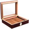 HongLianRiven Cigar Box Humidor Tabletop Cigar Humidor, Cedar-Lined Cigar Humidor with Hygrometer and Humidifier (Color : C) view 2
