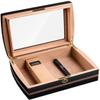 HongLianRiven Cigar Box Humidor Cigar Humidor, Cigar Box with Hygrometer and Humidifier,Large Capacity Cigar Box (Color : Black) view 1