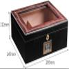 HongLianRiven Cigar Box Humidor Gloss Cigar Humidor Cigar Box for 35 Cigars,Desktop Humidors with Luxury Hygrometer and Humidifier view 2