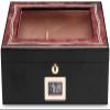 HongLianRiven Cigar Box Humidor Gloss Cigar Humidor Cigar Box for 35 Cigars,Desktop Humidors with Luxury Hygrometer and Humidifier view 4
