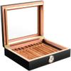 HongLianRiven Cigar Box Humidor Cigar Humidifier, Handmade Wooden Cigar Box Desktop Humidifier with Hygrometer Can Hold 20-25 Cigars (Color : C) view 1