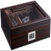 HongLianRiven Cigar Box Humidor Cigar Humidor with Hygrometer and Humidifier Including Cigar Cutter/Ashtray/Can Hold About 50 Sticks (Color : Brown) view 1