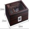 HongLianRiven Cigar Box Humidor Cigar Humidor with Hygrometer and Humidifier Including Cigar Cutter/Ashtray/Can Hold About 50 Sticks (Color : Brown) view 4