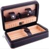 Cigar Box Humidor The Cigar Humidor Leather Portable Travel Storage Box Can Hold 5 Men's Travel Suits view 1