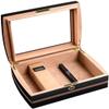 HongLianRiven Cigar Box Humidor Cedar Wood Cigar Box, Large Capacity Cigars Box, with Safety Lock (Color : Black) view 1