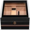 HongLianRiven Cigar Box Humidor Cedar Wood Cigar Box, Large Capacity Cigars Box, with Safety Lock (Color : Black) view 2