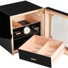 HongLianRiven Cigar Box Humidor Cigars Cigar Humidor,Desktop Cedar Wood Lined Cigar Box view 4