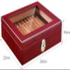 HongLianRiven Cigar Box Humidor Tabletop Cigar Humidor, Cedar-Lined Cigar Humidor with Hygrometer and Humidifier (Color : A) view 3