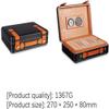 HongLianRiven Cigar Box Humidor Portable Travel Cigars Box,Cigar Humidor,Cedar Cigar Box with Hygrometer and Humidifier (Color : Black) view 4